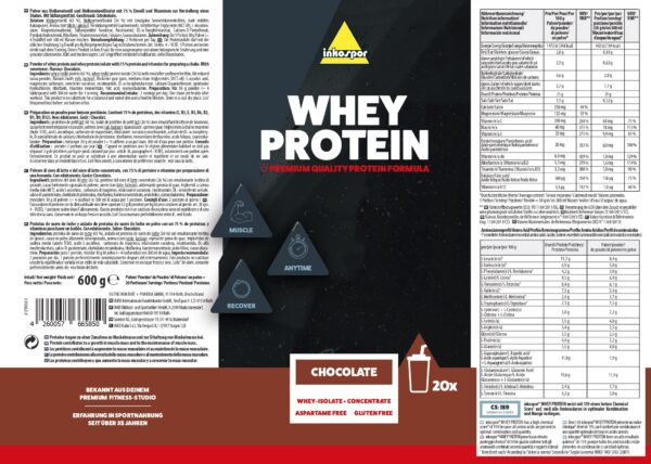 Produktbild INKOSPOR Whey Protein Schoko, 600 g